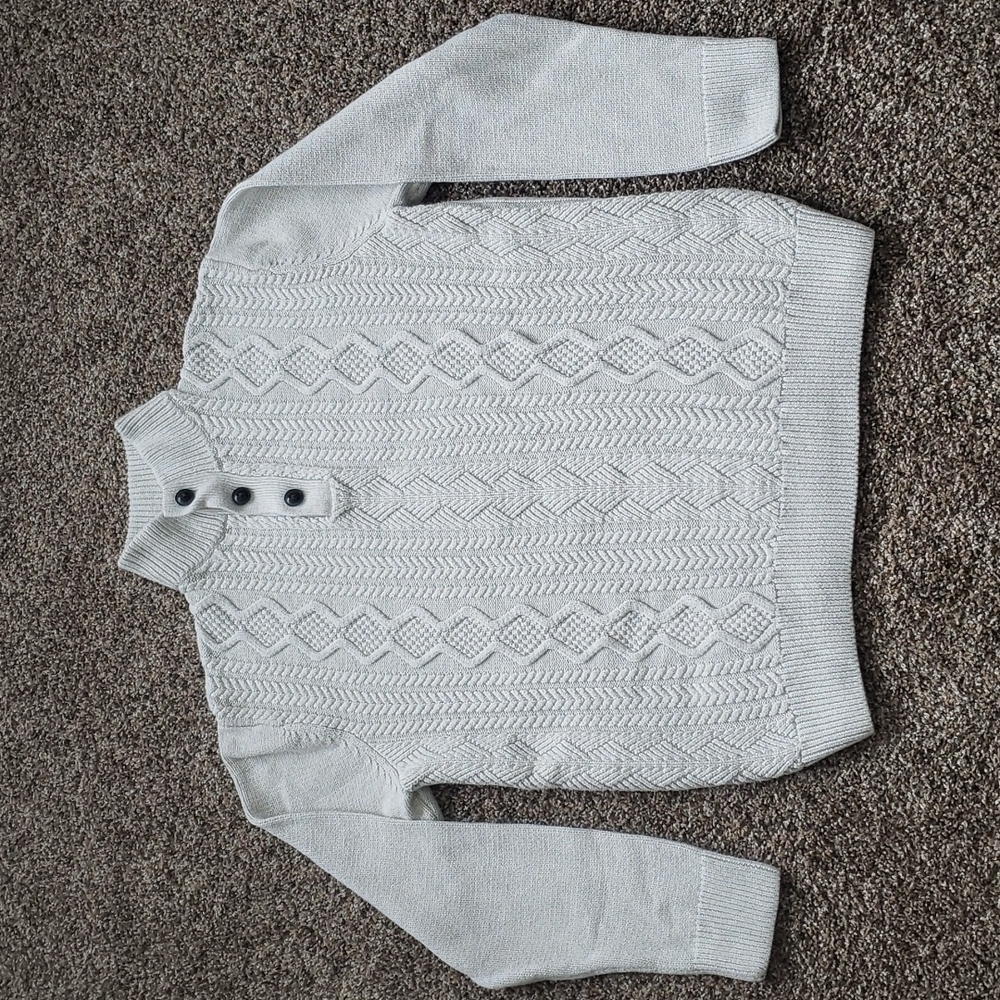 Men's cream cable sweater from Chaps